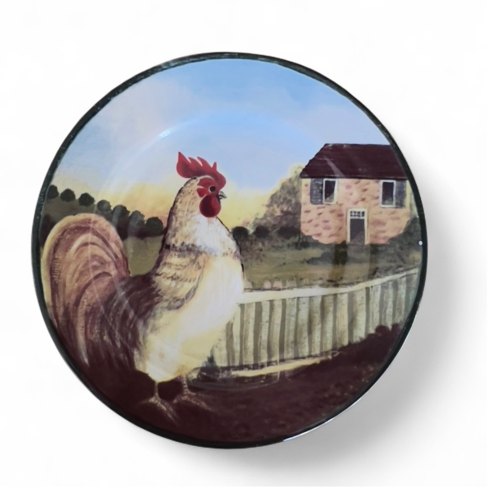 Vintage Block Country Farm 8" Plate